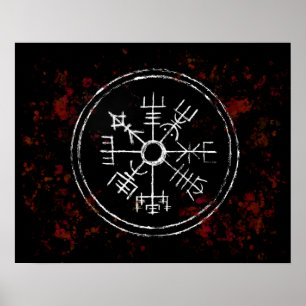 Vegvisir Norse Viking Compass Poster