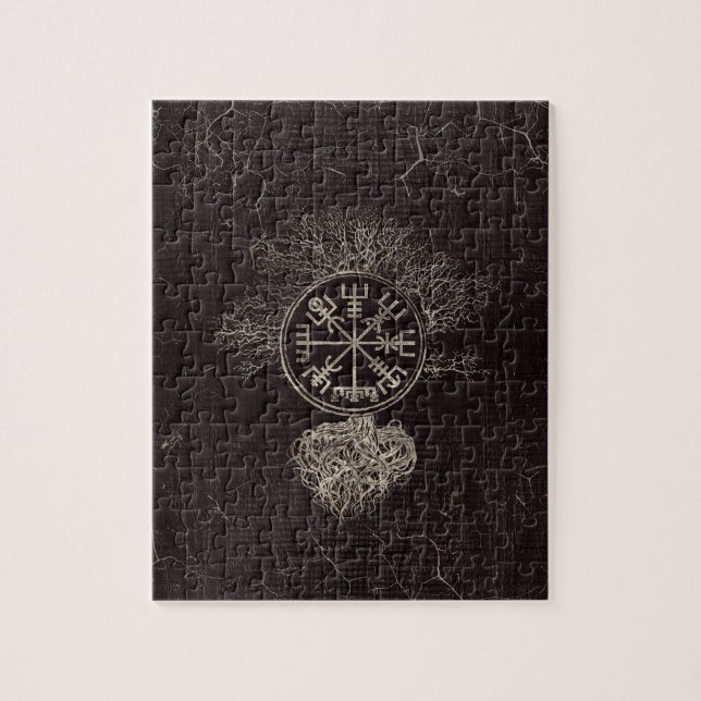 Vegvisir och livets träd - Yggdrasil Pussel (Vertikal)