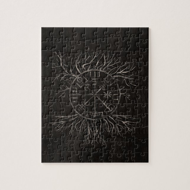 Vegvisir och livets träd Yggdrasil Pussel (Vertikal)