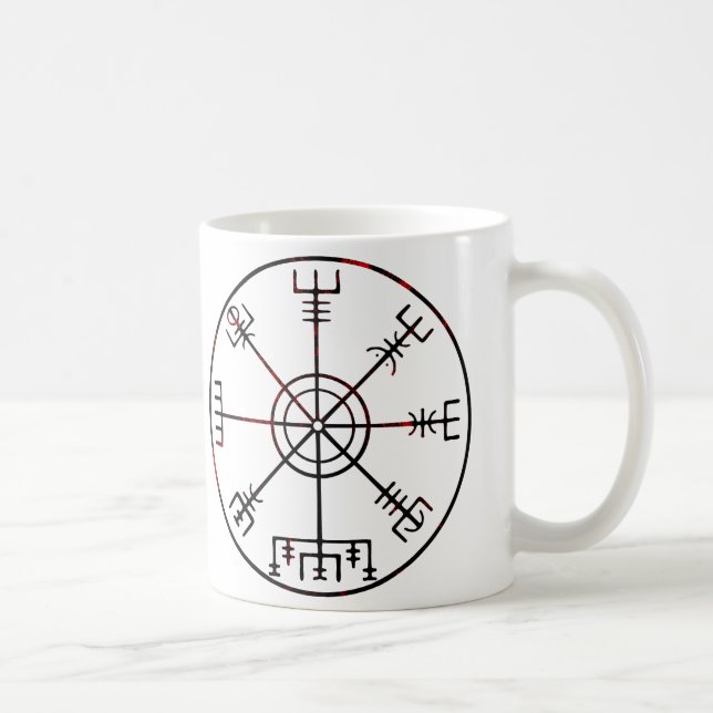 Vegvisir Runic-kompass Kaffemugg (Höger)