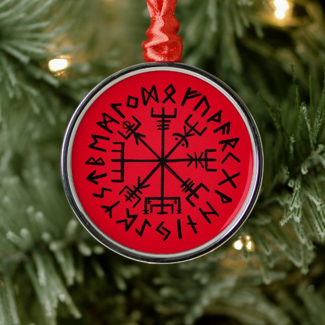 Vegvisir Symbol Metall Ornament (Träd)