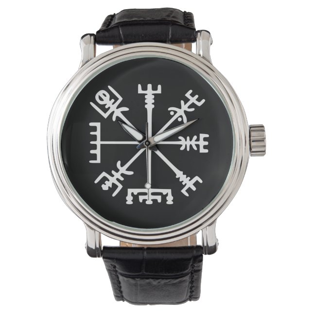 Vegvísir (Viking Compass) Armbandsur (Framsida)