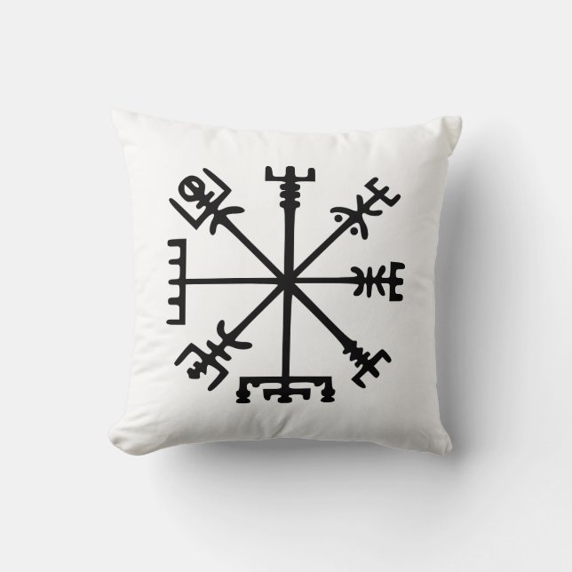 Vegvísir (Viking Compass) Kudde (Framsida)