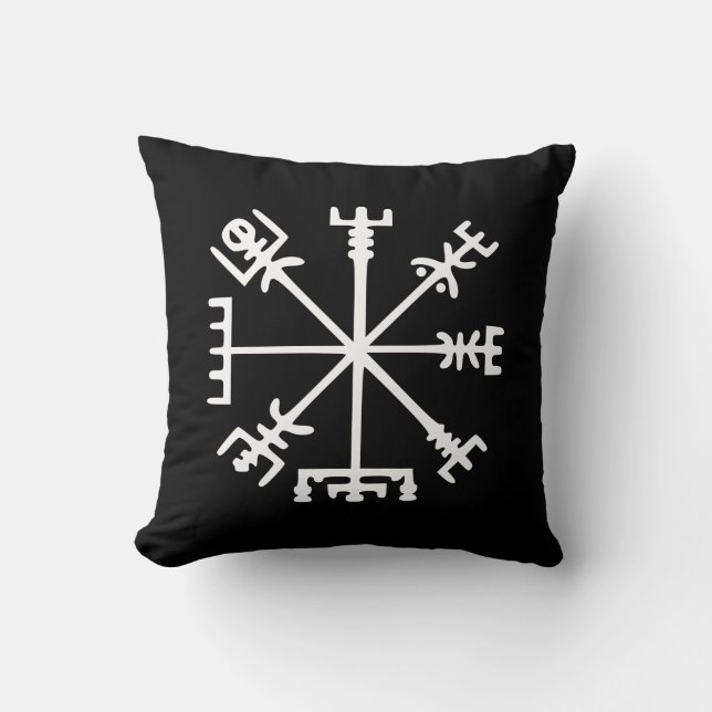 Vegvísir (Viking Compass) Kudde (Framsida)