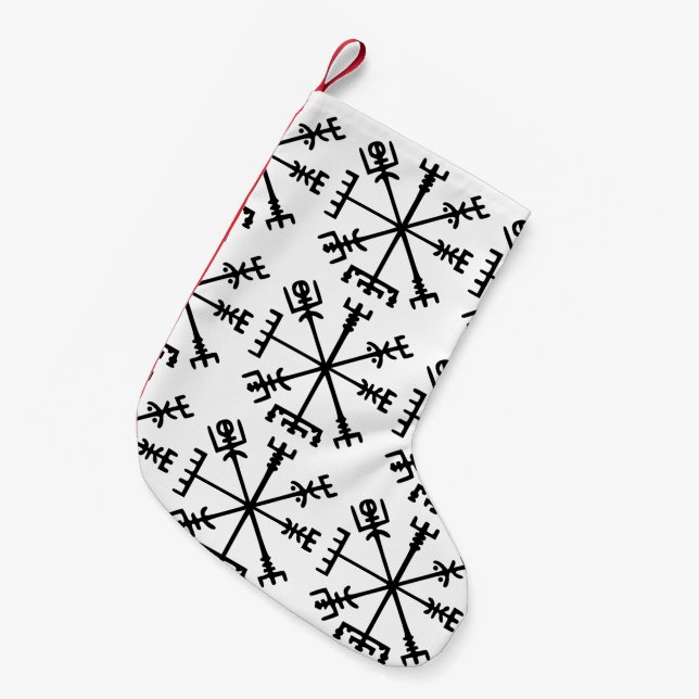 Vegvísir (Viking Compass) Liten Julstrumpa (Framsidan (Hängande))