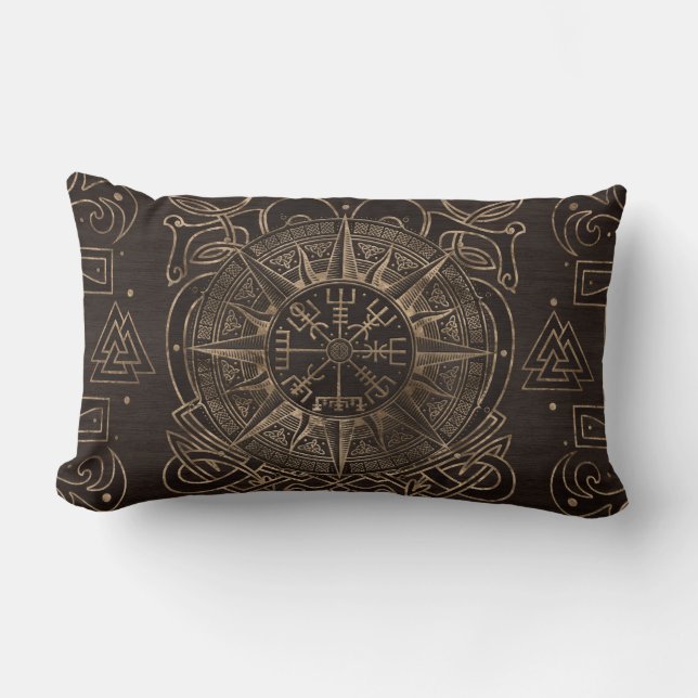Vegvisir - Viking Compass-ornament Lumbarkudde (Framsida)