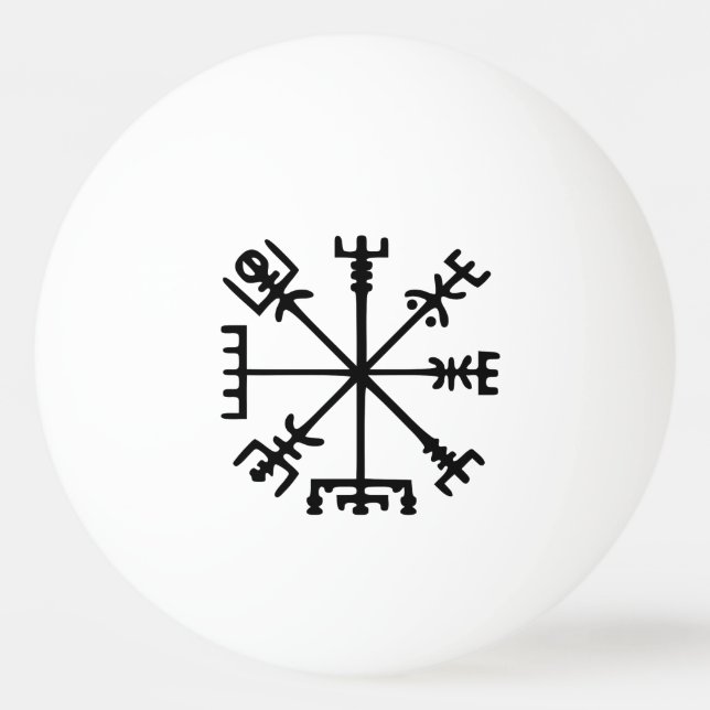 Vegvísir (Viking Compass) Pingisboll (Framsidan)