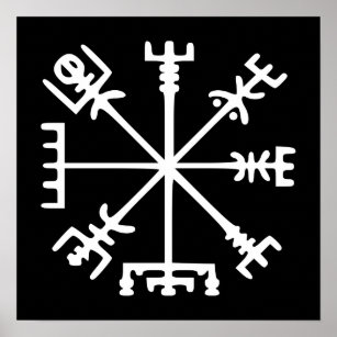 Vegvísir (Viking Compass) Poster