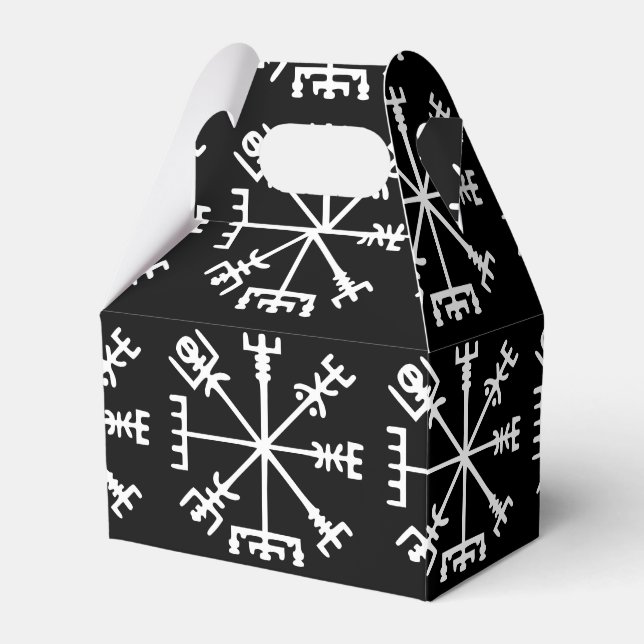 Vegvísir (Viking Compass) Presentaskar (Framsidan Sidan)