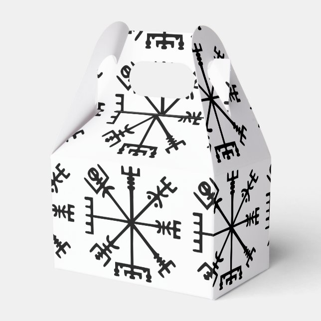 Vegvísir (Viking Compass) Presentaskar (Framsidan Sidan)