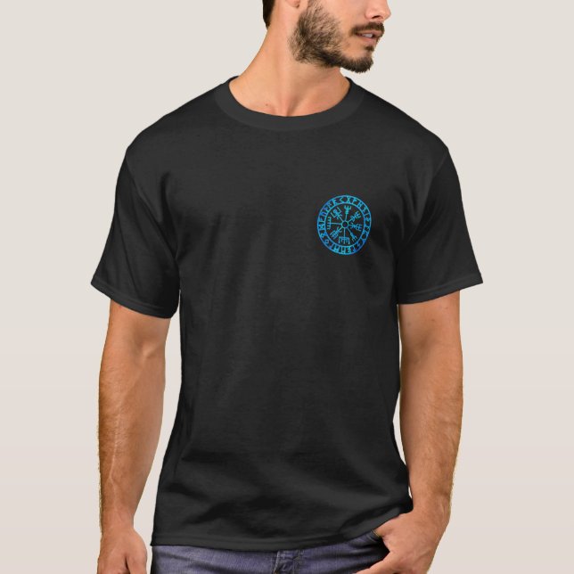 Vegvisir Viking Compass Rune Protection Symbol Cel T Shirt (Framsida)