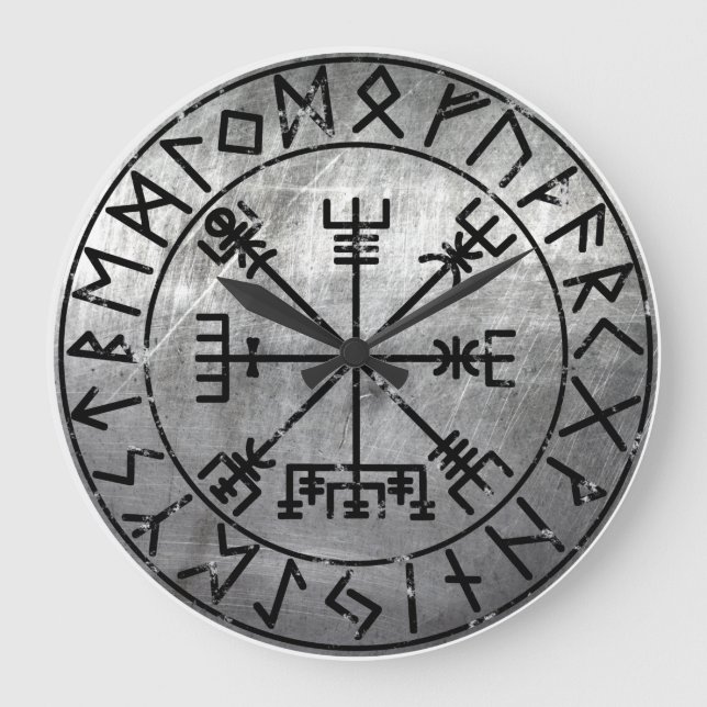 Vegvisir Viking Compass Stor Klocka (Framsida)