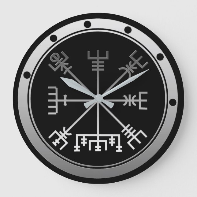 Vegvisir Viking Compass Stor Klocka (Framsida)