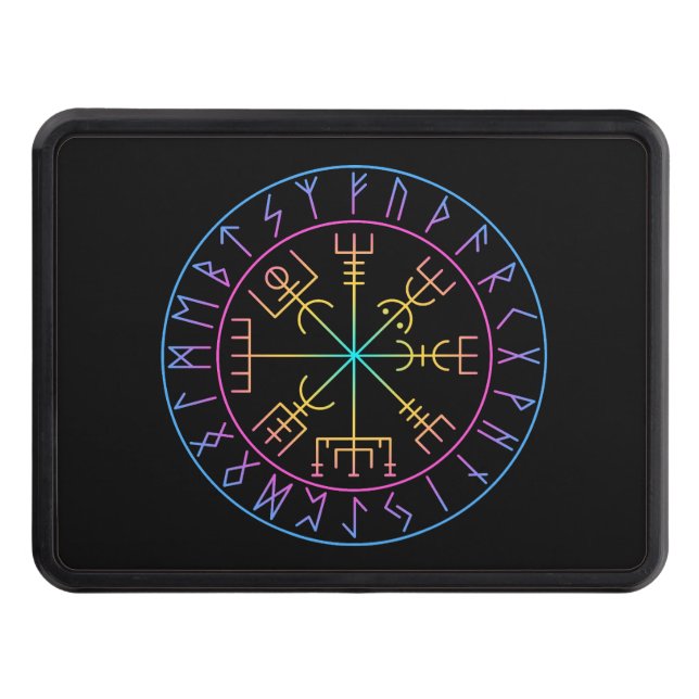 Vegvisir Viking Compass Symbol Design Dragkroksskydd (Framsidan)