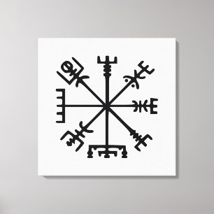 Vegvísir (Viking kompass) Canvastryck