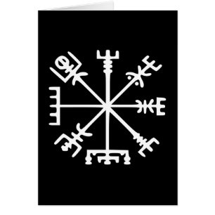Vegvísir (Viking kompass) Hälsningskort