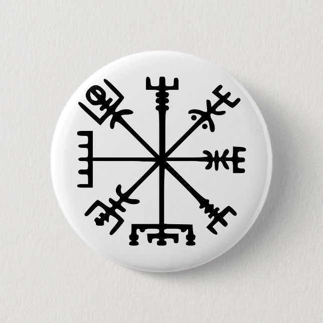 Vegvísir (Viking kompass) Knapp (Framsida)