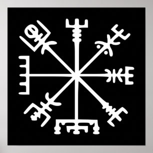 Vegvísir (Viking kompass) Poster