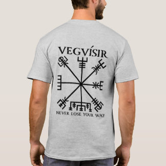 Vegvisir "Viking kompass" (svarten) Tee