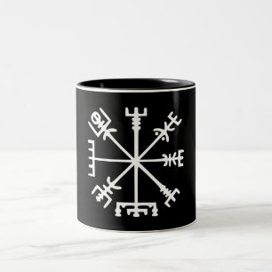 Vegvísir (Viking kompass) Två-Tonad Mugg