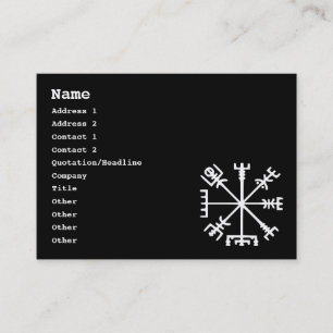 Vegvísir (Viking kompass) Visitkort