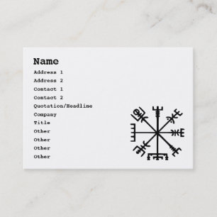 Vegvísir (Viking kompass) Visitkort