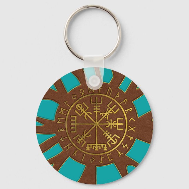 Vegvisir - Viking Navigation Compass Nyckelring (Framsida)