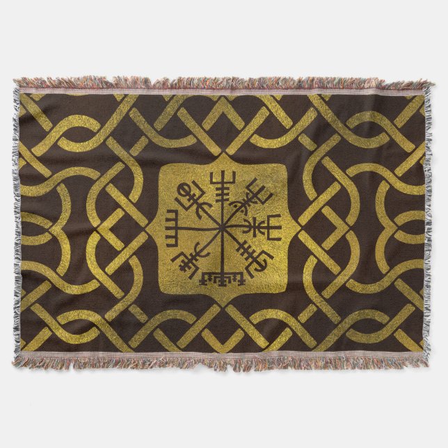 Vegvisir - Viking navigeringkompass Filt (Framsidan)