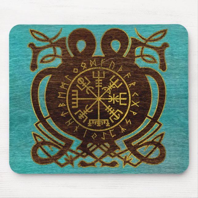 Vegvisir - Viking navigeringkompass Musmatta (Framsidan)