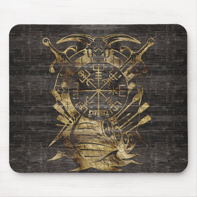 Vegvisir - Viking navigeringkompass Musmatta (Framsidan)