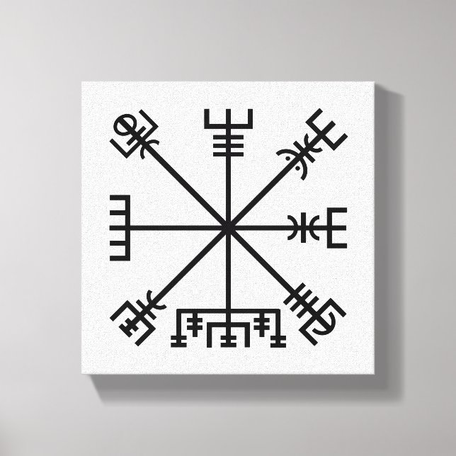 Vegvisir Viking Symbol Canvastryck (Framsida)