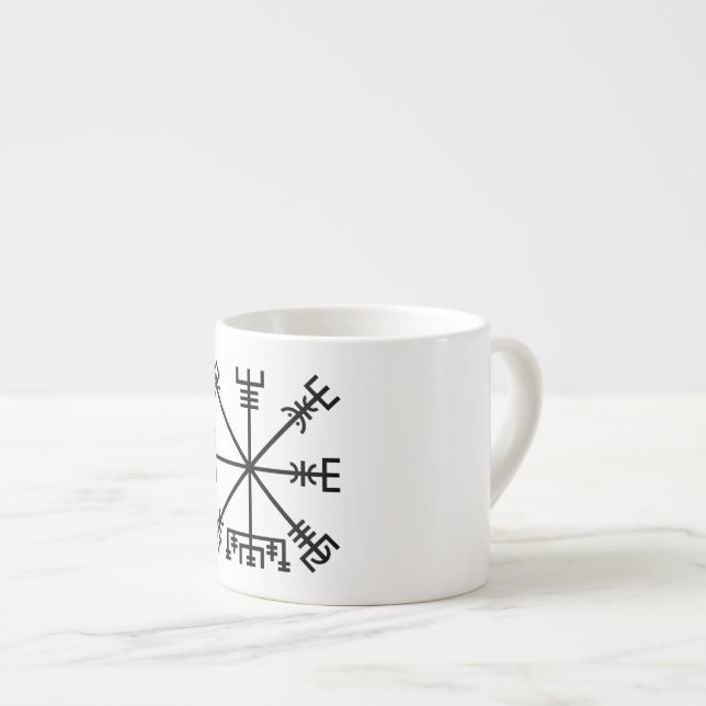 Vegvisir Viking Symbol Espressomugg (Framsida höger)