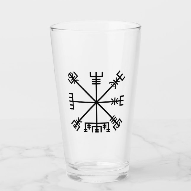 Vegvisir Viking Symbol Glaskopp (Framsida)