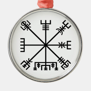 Vegvisir Viking Symbol Julgransprydnad Metall