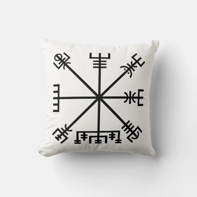 Vegvisir Viking Symbol Kudde (Framsida)