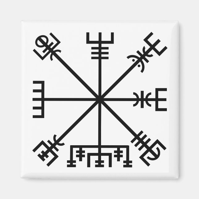 Vegvisir Viking Symbol Magnet (Framsidan)