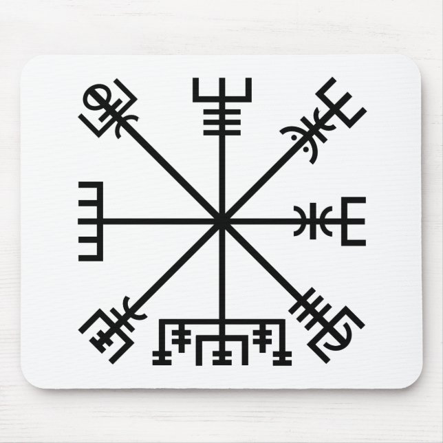 Vegvisir Viking Symbol Musmatta (Framsidan)