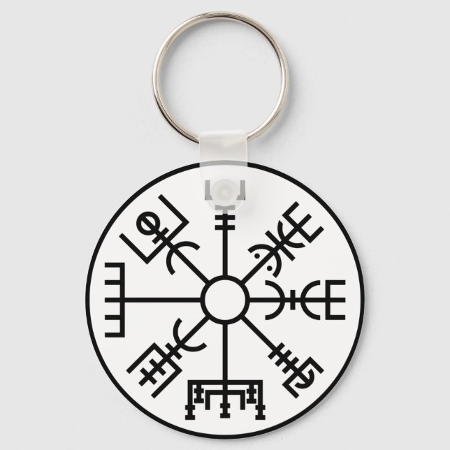 vegvisir Viking Symbol Norse Shield Odin Nyckelring (Framsida)