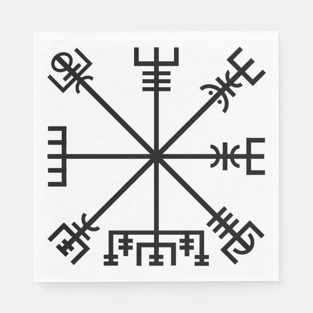 Vegvisir Viking Symbol Pappersservett (Framsidan)