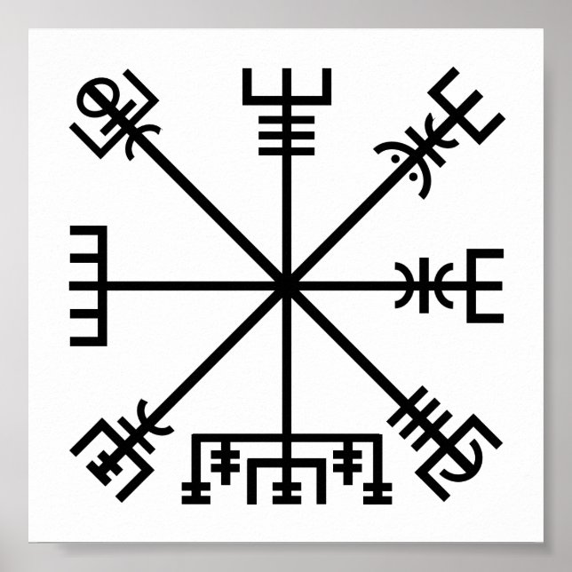 Vegvisir Viking Symbol Poster (Framsidan)