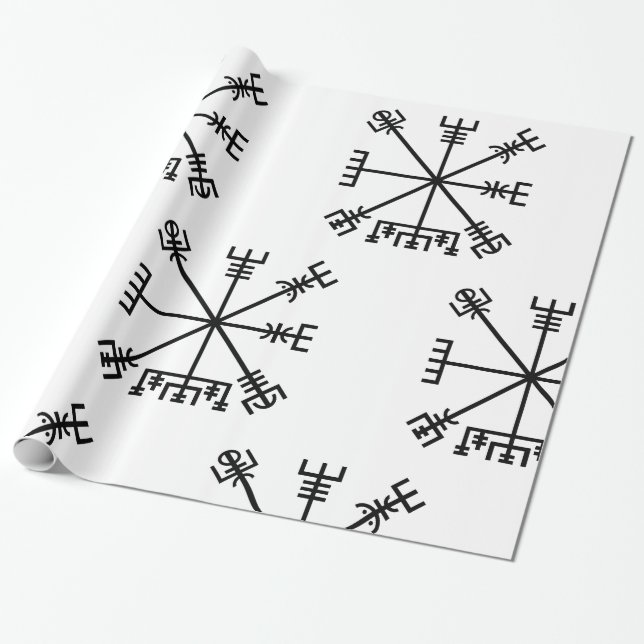 Vegvisir Viking Symbol Presentpapper (Utrullad)