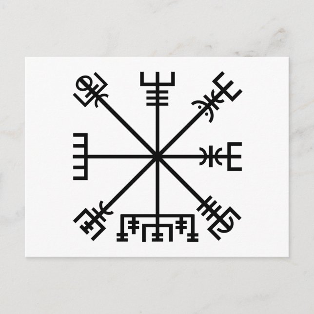 Vegvisir Viking Symbol Vykort (Framsida)