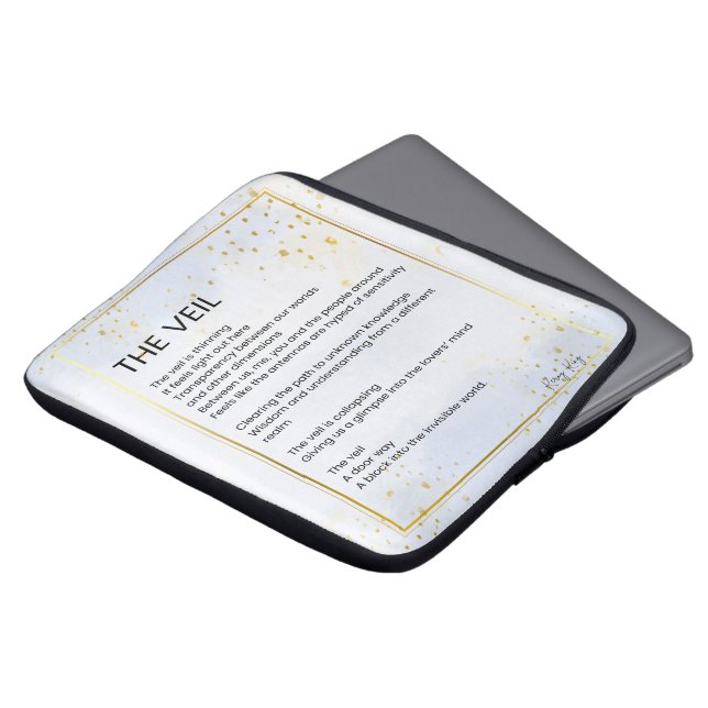 Veil - Awakening Empowerment Dikt Poetry Laptop Fodral (Framsida topp)