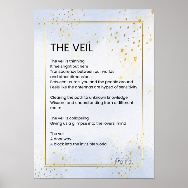 Veil - Awakening Empowerment Dikt Poetry Poster (Framsidan)