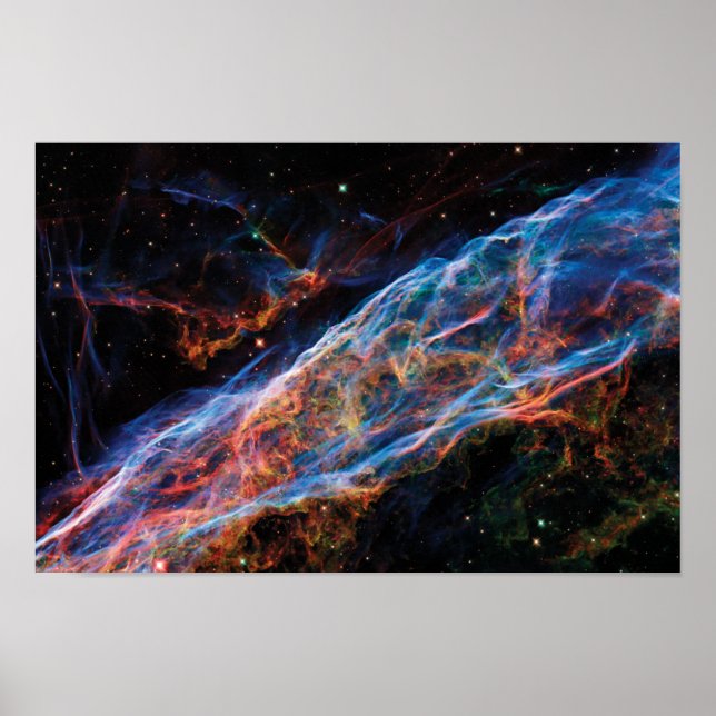 Veil Nebula NASA Hubble Space Photo Poster (Framsidan)
