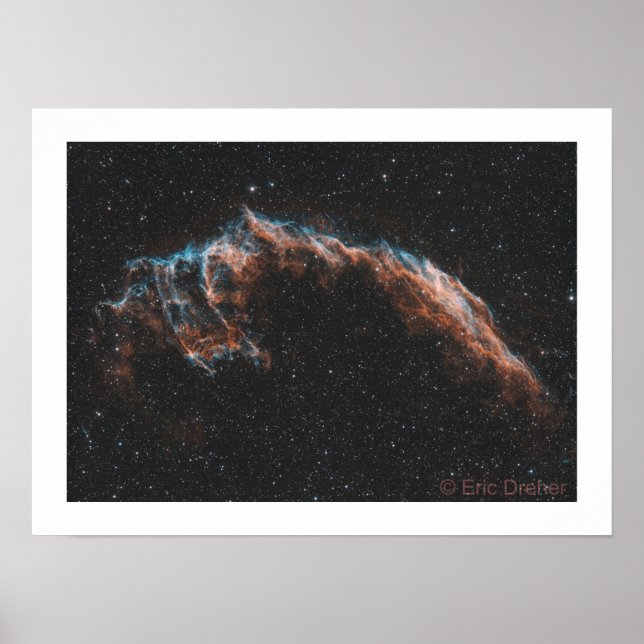 Veil Nebula - NGC 6992 - Eric Dreher Poster (Framsidan)