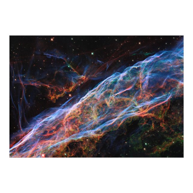 Veil Nebula Supernova Remnants Hubble Telescope Fototryck (Framsidan)