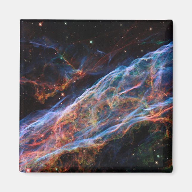 Veil Nebula Supernova Remnants Hubble Telescope Magnet (Framsidan)