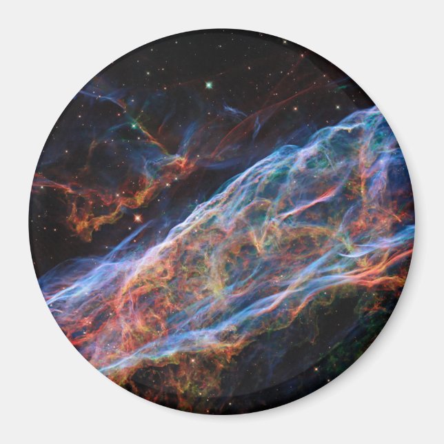 Veil Nebula Supernova Remnants Hubble Telescope Magnet (Framsidan)