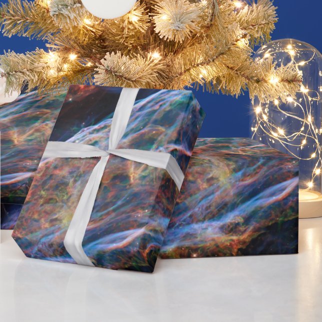 Veil Nebula Supernova Remnants Hubble Telescope Presentpapper (Helgdagar)